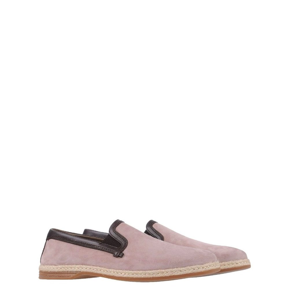 Men's Slip-On Loafers - Pink and Brown